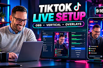 setup tiktok live studio and obs studio for vertical streaming and overlays