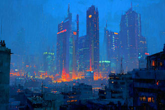 design futuristic science fiction city, cyberpunk city