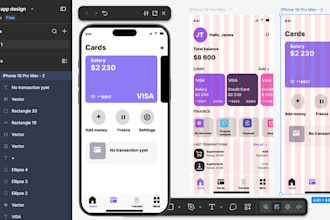 animate your figma UI design, app screens and website with motion graphics