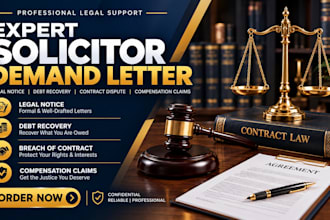 be your expert solicitor to write a powerful demand letter to recover funds