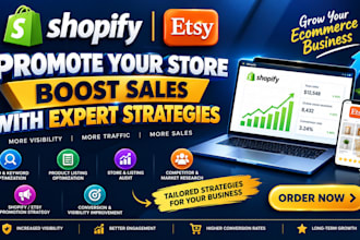 promote shopify store to boost shopify sales etsy promotion for etsy sales