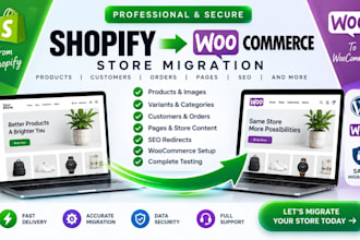 do shopify migration to woocommerce transfer products orders and store data
