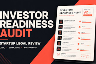 conduct a professional legal investor readiness audit for your startup