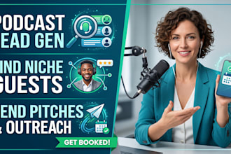 podcast lead generation, find niche guests, and send pitches, guest outreach