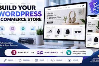 elementor ecommerce store design, wordpress redesign, website development