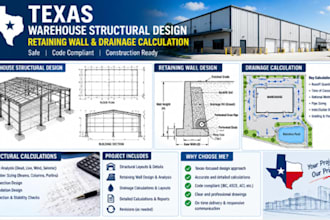 design texas warehouse structural design retaining wall drainage calculation