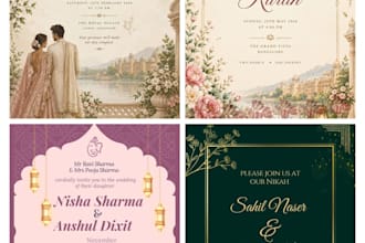 design elegant wedding invitations and digital wedding cards