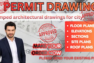 stamped architectural permit drawings for city approval