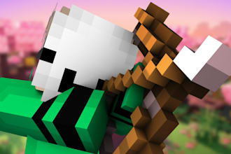 create an eye catching minecraft thumbnail for youtube video