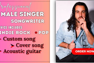 male pop singer vocalist custom cover song indie rock singer songwriter pop rock