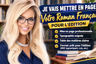 mettre en page votre roman francais pour ledition