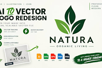manually vectorize and redraw your ai logo