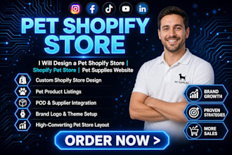 design pet shopify store, shopify pet store, pet supplies shopify website