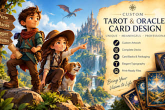 design magical tarot and oracle card illustrations