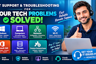 provide professional remote IT support and troubleshooting