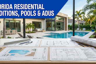 florida backyard landscape plan pool layout home addition garage conversion plan