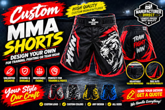 manufacture custom MMA shorts for your own brand