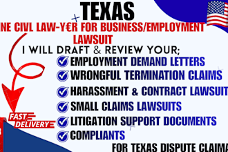 do civil litigation for texas employment contract lawsuits, wrongful termination