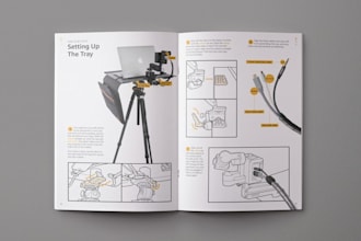 design instruction booklet, user guide and professional product guide