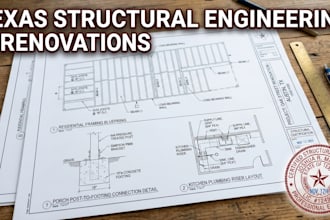 texas permit structural engineering porch, fence, kitchen renovation, bathroom