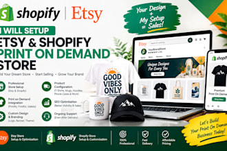 setup etsy shopify print on demand store, etsy print on demand etsy store set up