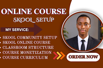 setup skool community for credit repair coaching  online courses setup e learner