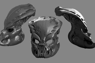sculpt 3d mask 3d helmet anime cosplay stl modeling for 3d printing and props
