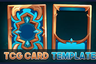 create custom tcg ccg card template trading card frame design