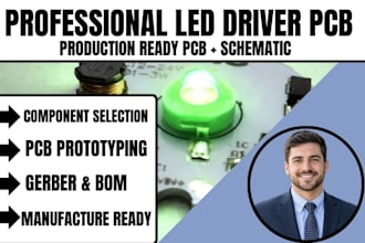 pcb review, circuit schematic,current led driver pcb for high power led lighting