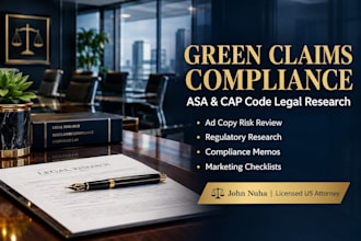 review your green marketing and advertising copy for asa risks as a US attorney