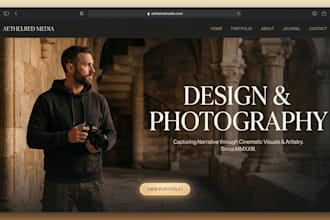 build a photography portfolio website, wedding photography booking website