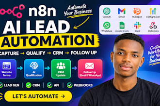 build n8n lead generation and CRM automation workflows