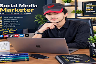 be your social media manager and professional social media markater