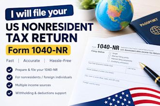 file US nonresident tax return, form 1040nr