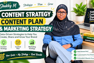 create a content strategy,content plan and marketing strategy