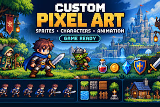 do proffessional pixel art animation of your choice
