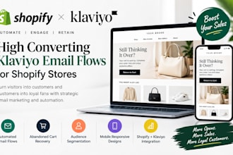 set up high converting klaviyo email flows for shopify stores