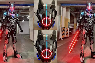 create custom cosplay armor wearable game movie halloween cosplay props for con