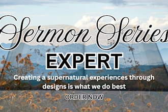 design canva church sermon series presentation slide flier banner logo socials