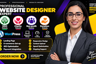 design wordpress nonprofit, charity, ngo wordpress website, donation redesign