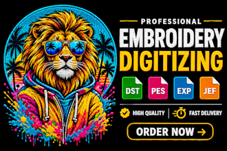 convert your logo to dst pes and exp embroidery files