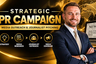 do strategic media outreach, journalist pitching and premium PR campaign