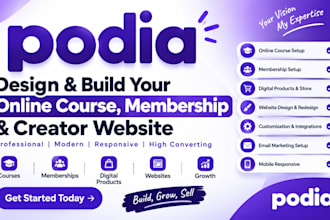 develop build podia online course membership creator website podia expert