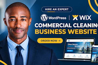 design professional wordpress cleaning pressure washing window cleaning website