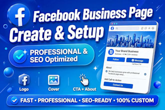 create and setup facebook business page, fb page optimization