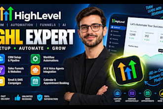 be your gohighlevel expert for CRM and automation