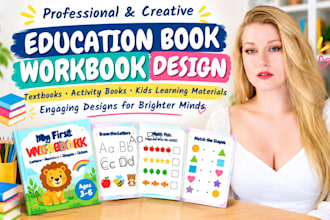 design education workbook textbook design educational kids activity book design