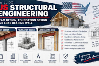 do US structural engineering beam design foundation design load bearing wall