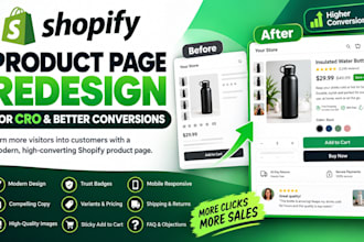 redesign shopify product page for cro product page redesign for conversion rate