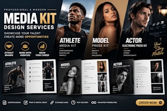 design athlete media kit, model press kit, actor electronic press kit